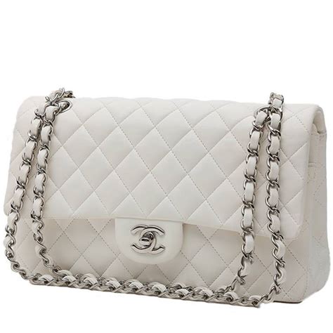 sac chanel blanc matelassé|collection chanel occasion.